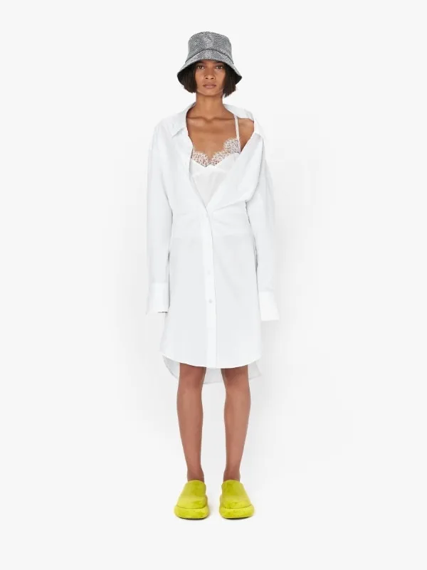 Collared Button-Up Shirt Dress