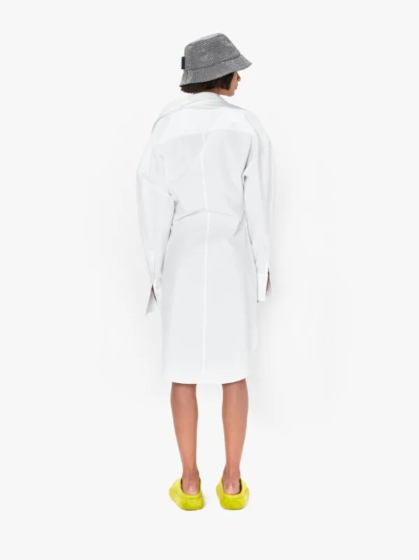 Collared Button-Up Shirt Dress