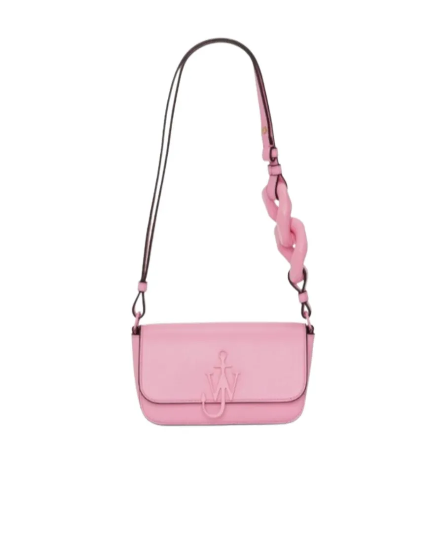 Logo Plaque Anchor Chain Shoulder Bag