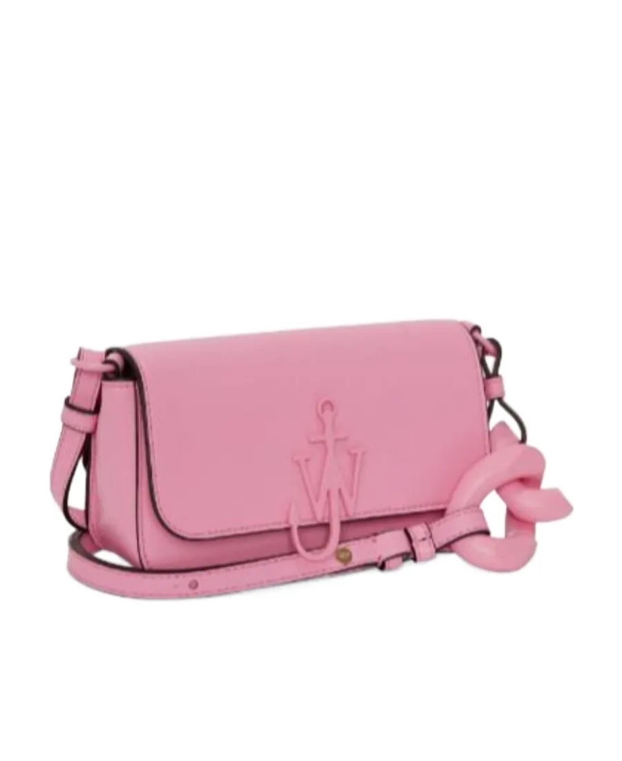 Logo Plaque Anchor Chain Shoulder Bag