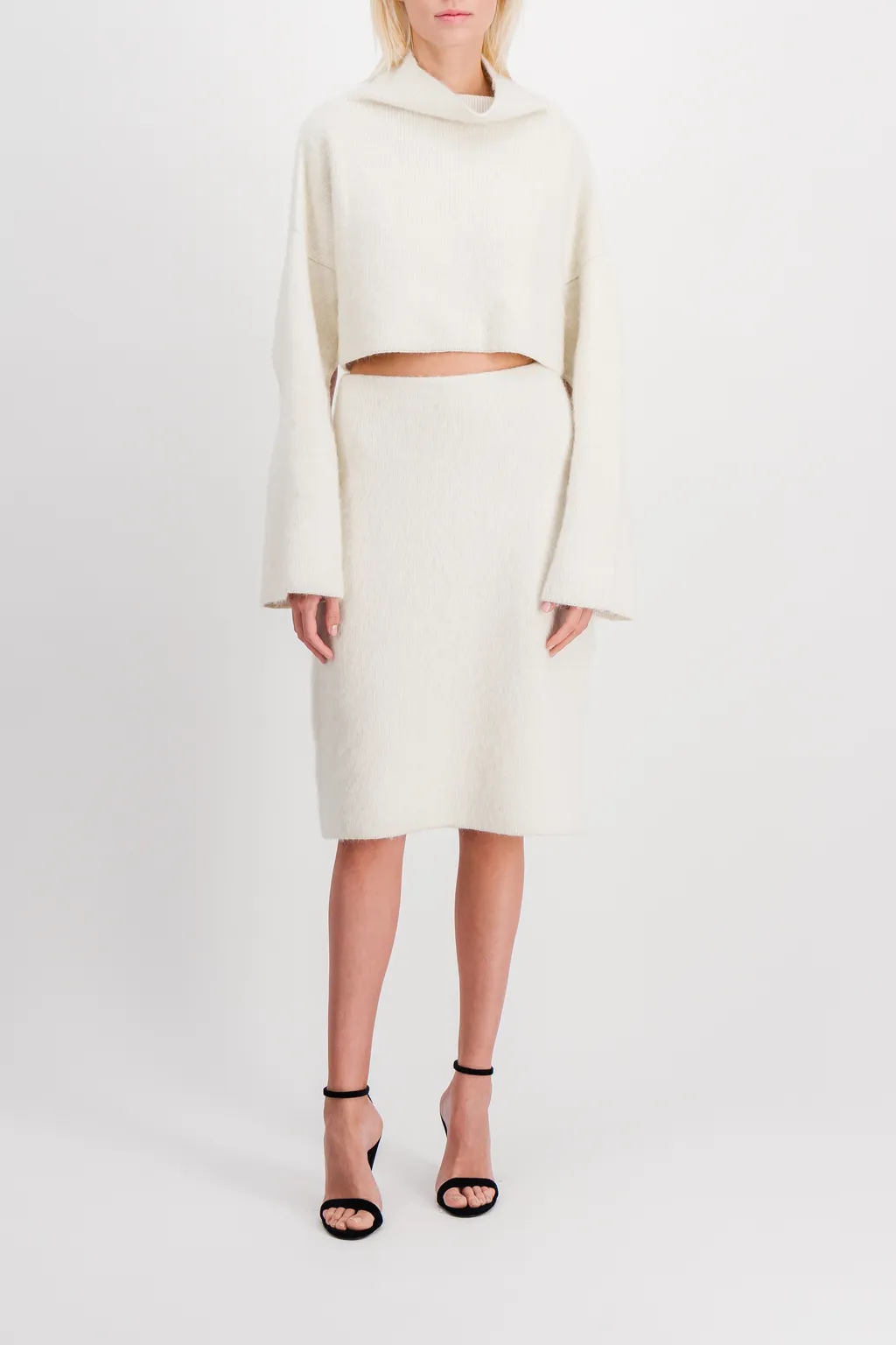 Logo-Patch Knitted Skirt