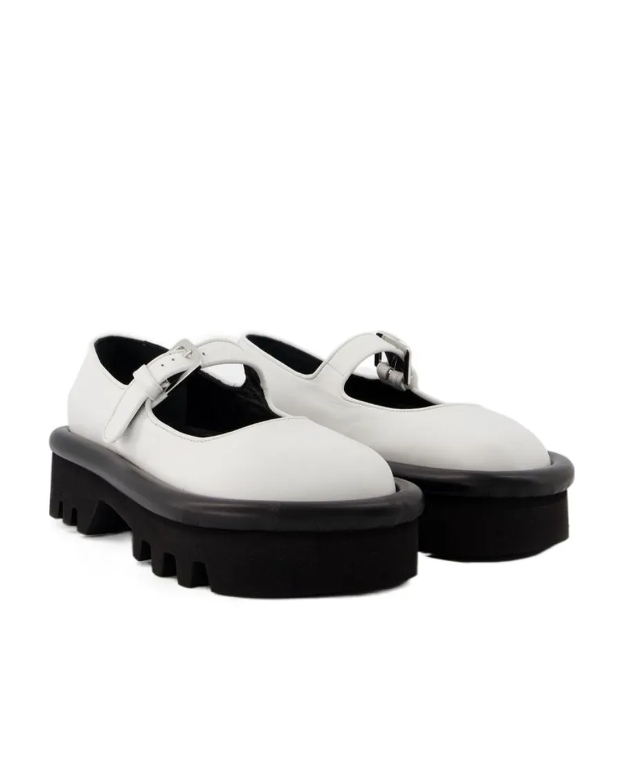 Bumper-Tube Round-Toe Mary Janes