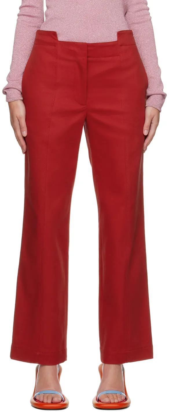 Panelled Straight-Leg Trousers