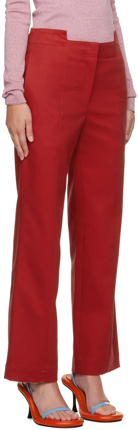Panelled Straight-Leg Trousers