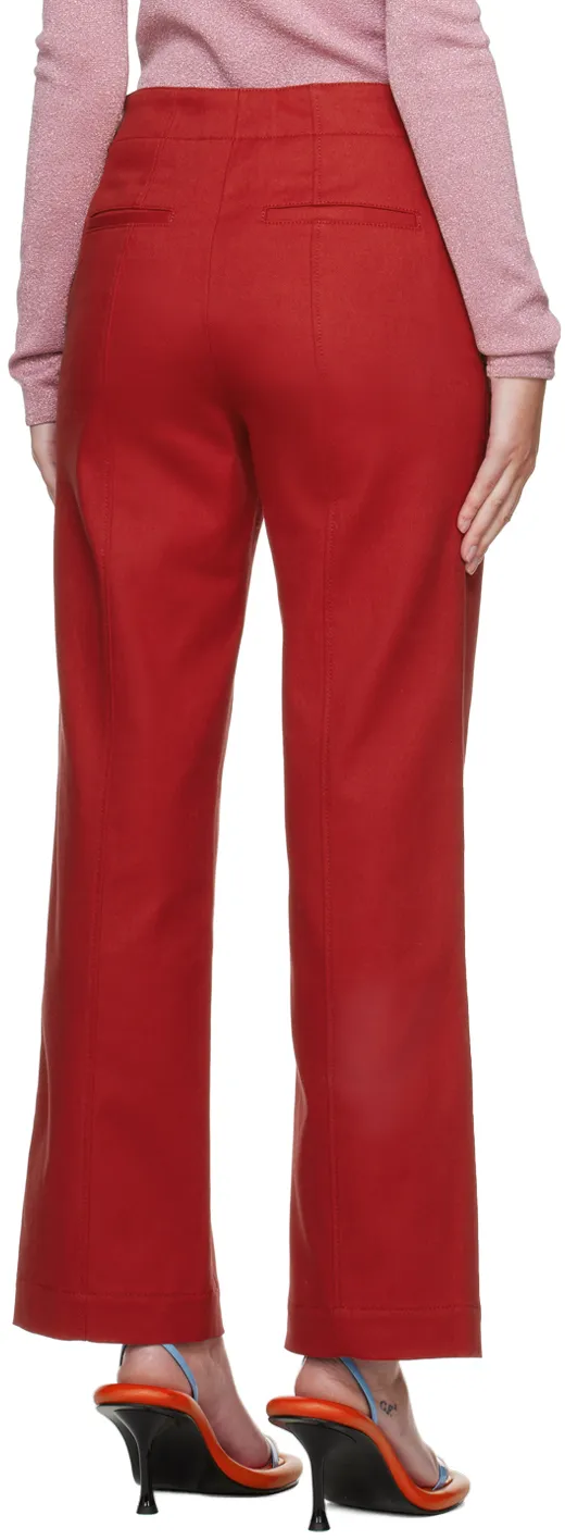 Panelled Straight-Leg Trousers