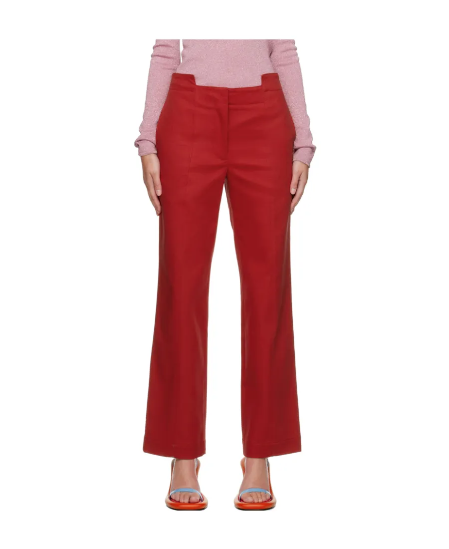 Panelled Straight-Leg Trousers