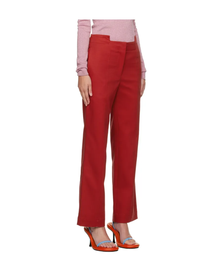 Panelled Straight-Leg Trousers