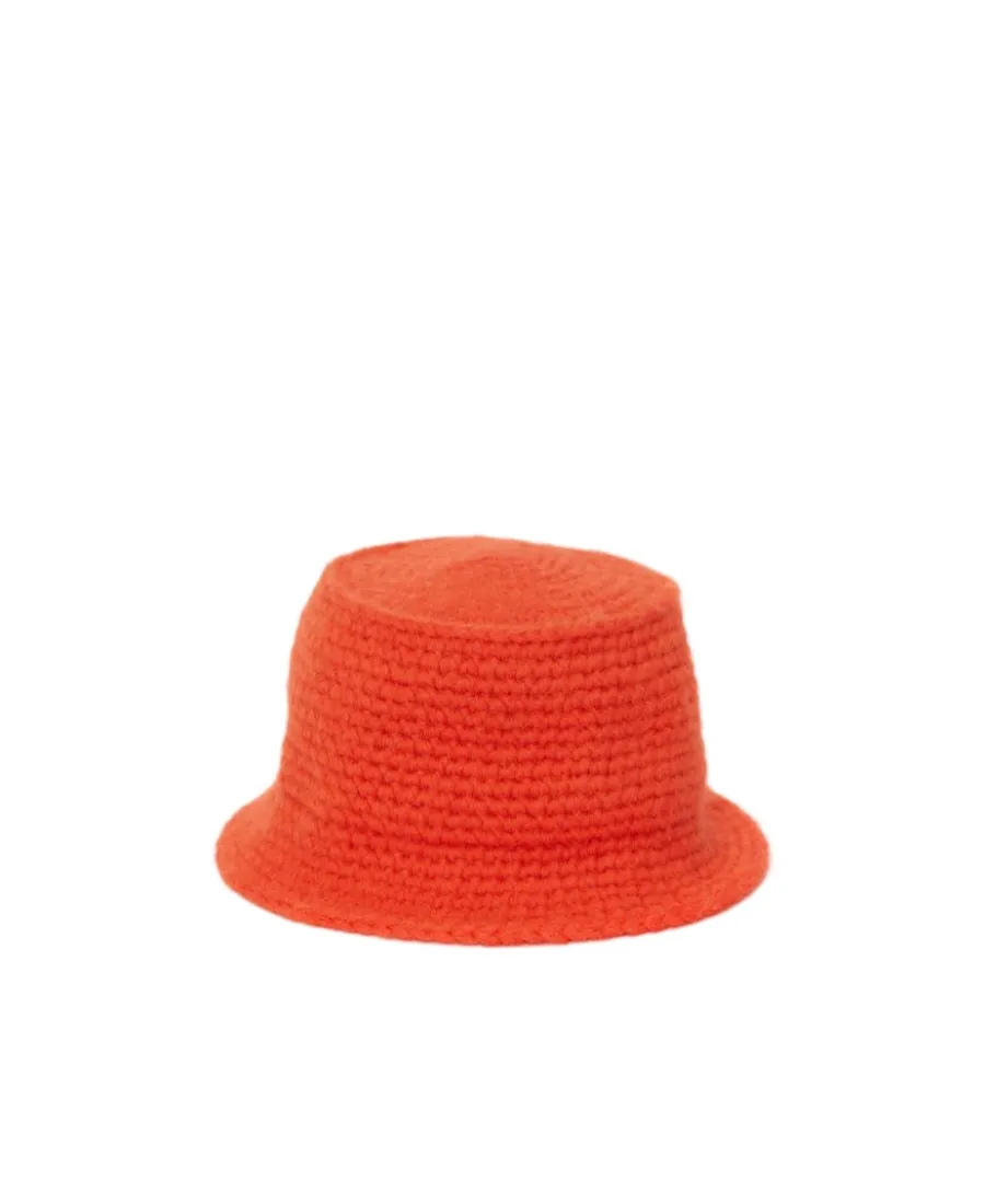 Logo-Patch Knitted Bucket Hat