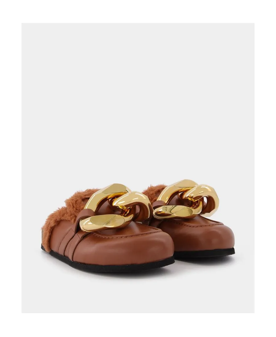 Chain-Strap Slip-On Loafers