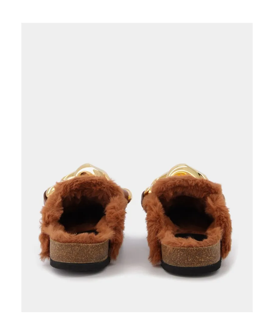 Chain-Strap Slip-On Loafers
