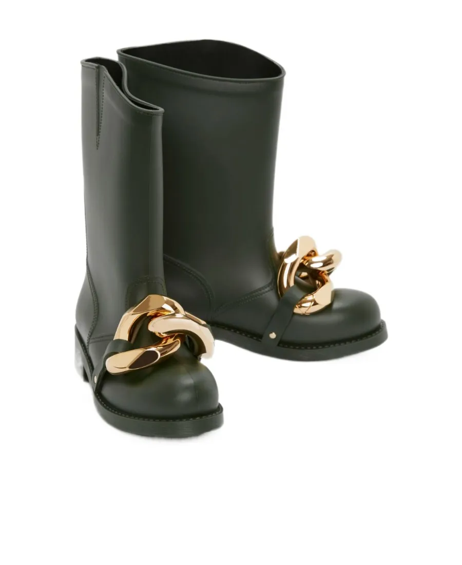 Chain-Link Detail Boots
