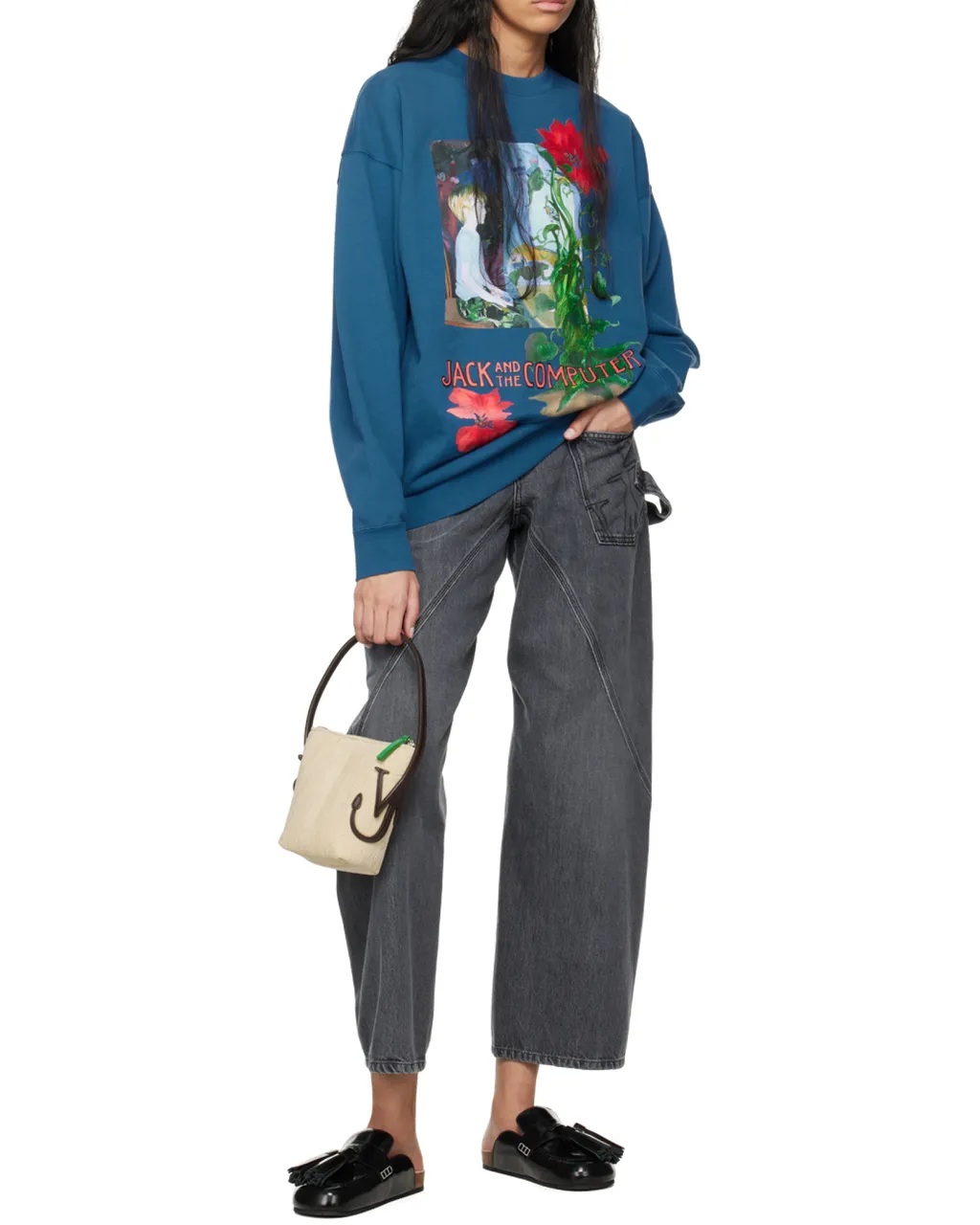 Anchor Chenille Mini Top Handle Bag