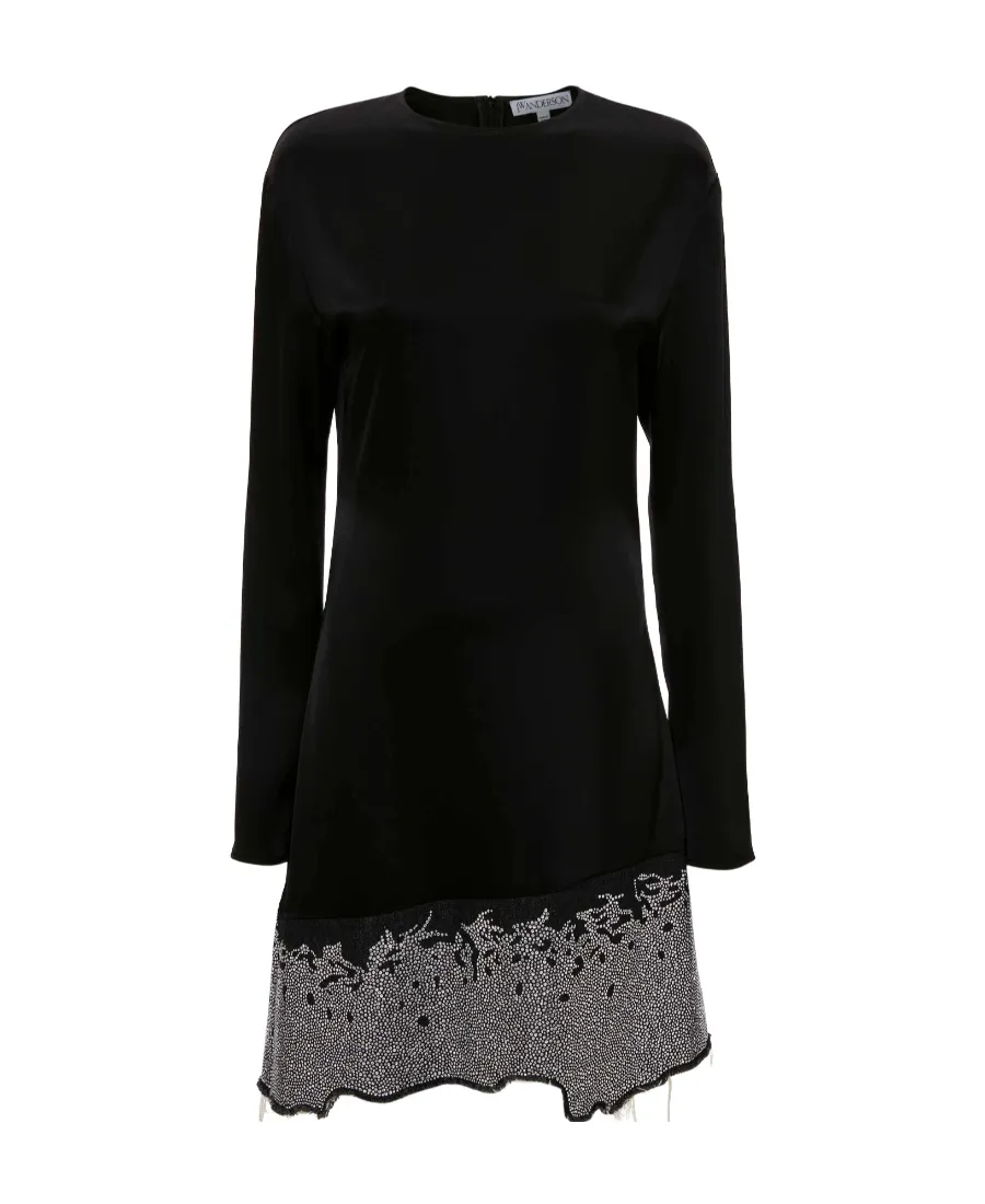 Distressed Glitter Hem Dress