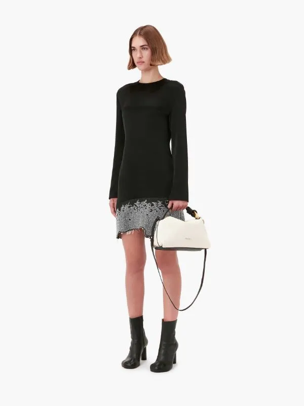 Distressed Glitter Hem Dress