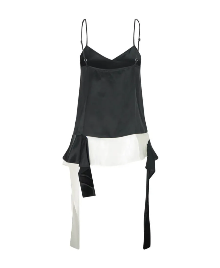 Draped V-Neck Sleeveless Top