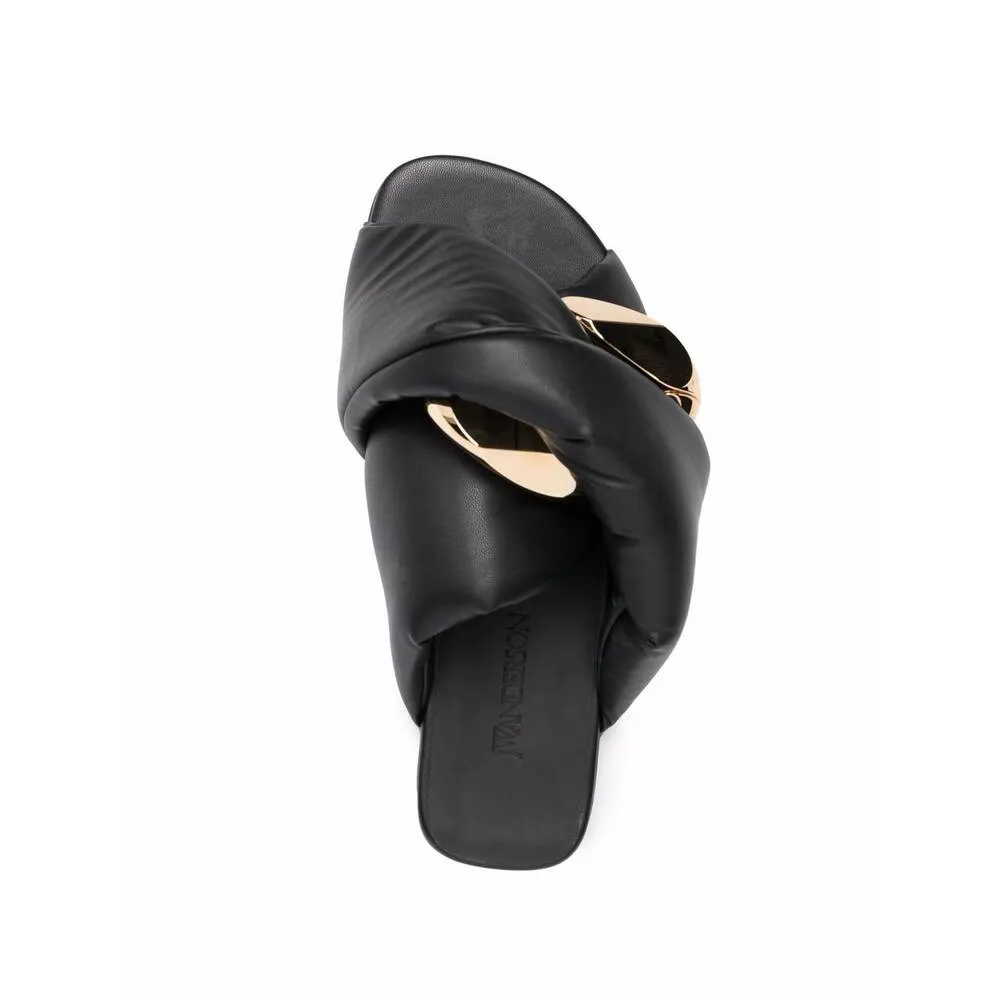 Chain Detailed Slip On Sandals