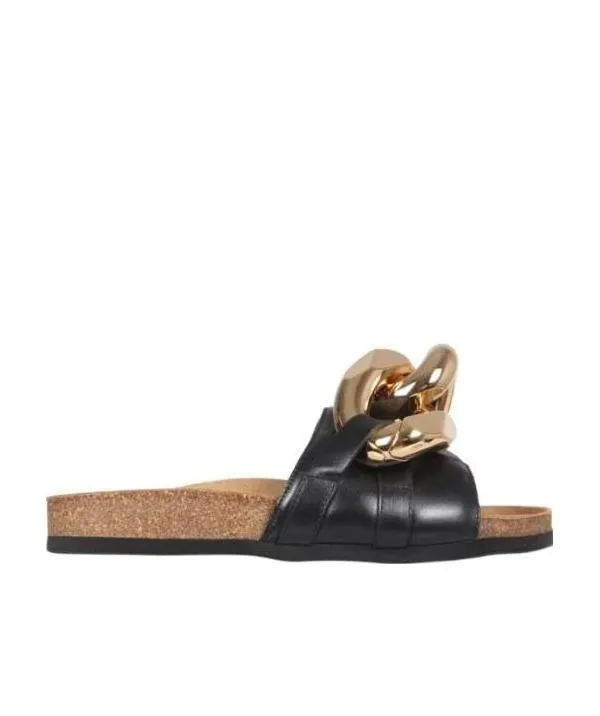 Chain-Link Slip-On Sandals