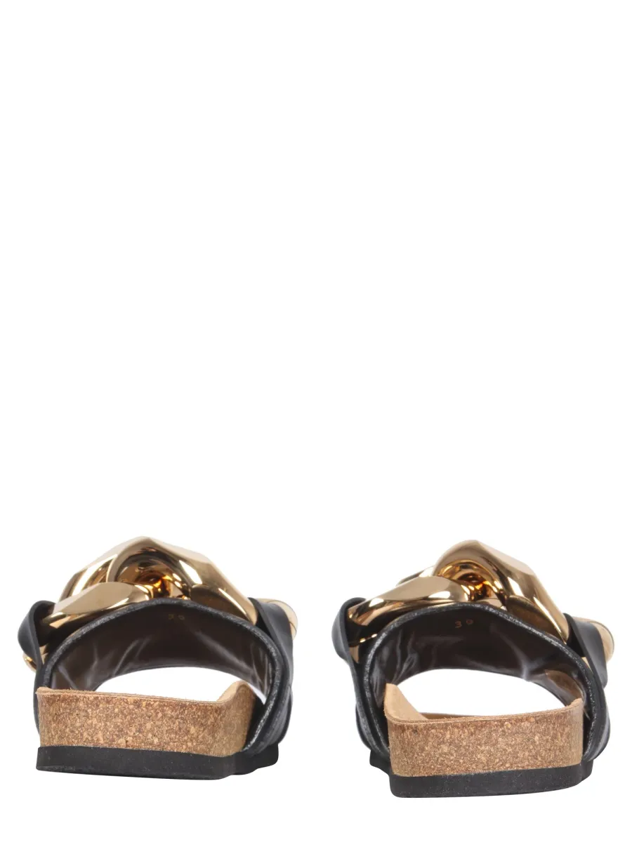 Chain-Link Slip-On Sandals
