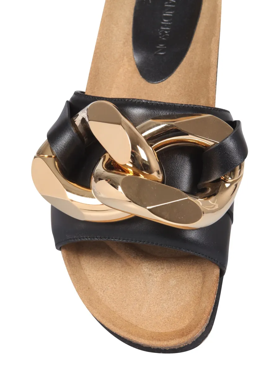 Chain-Link Slip-On Sandals