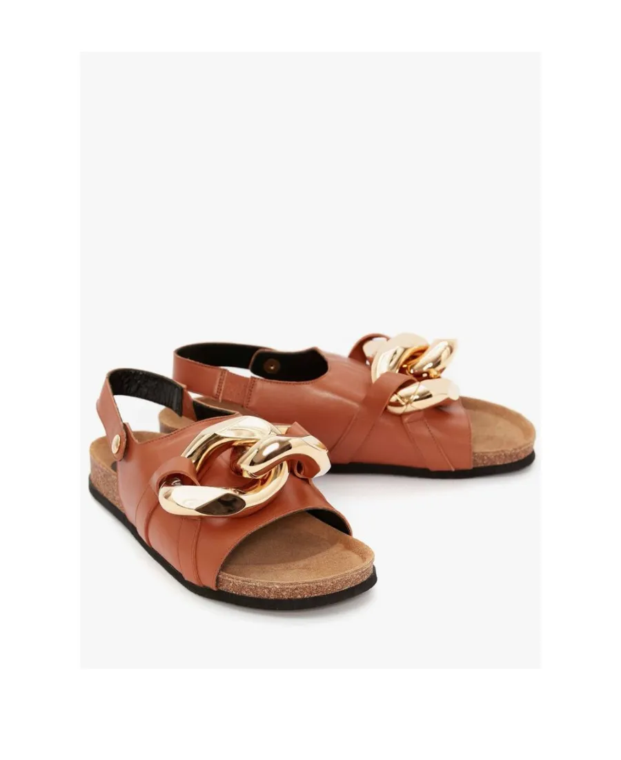 Chain-Link Open Toe Sandals