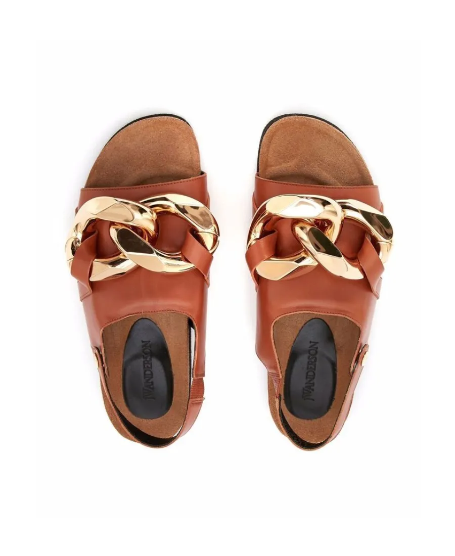 Chain-Link Open Toe Sandals