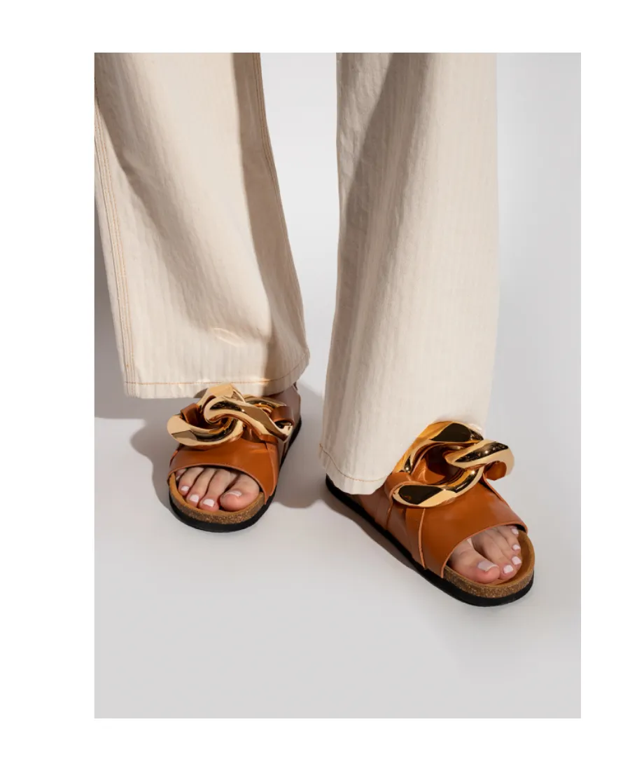 Chain-Link Open Toe Sandals