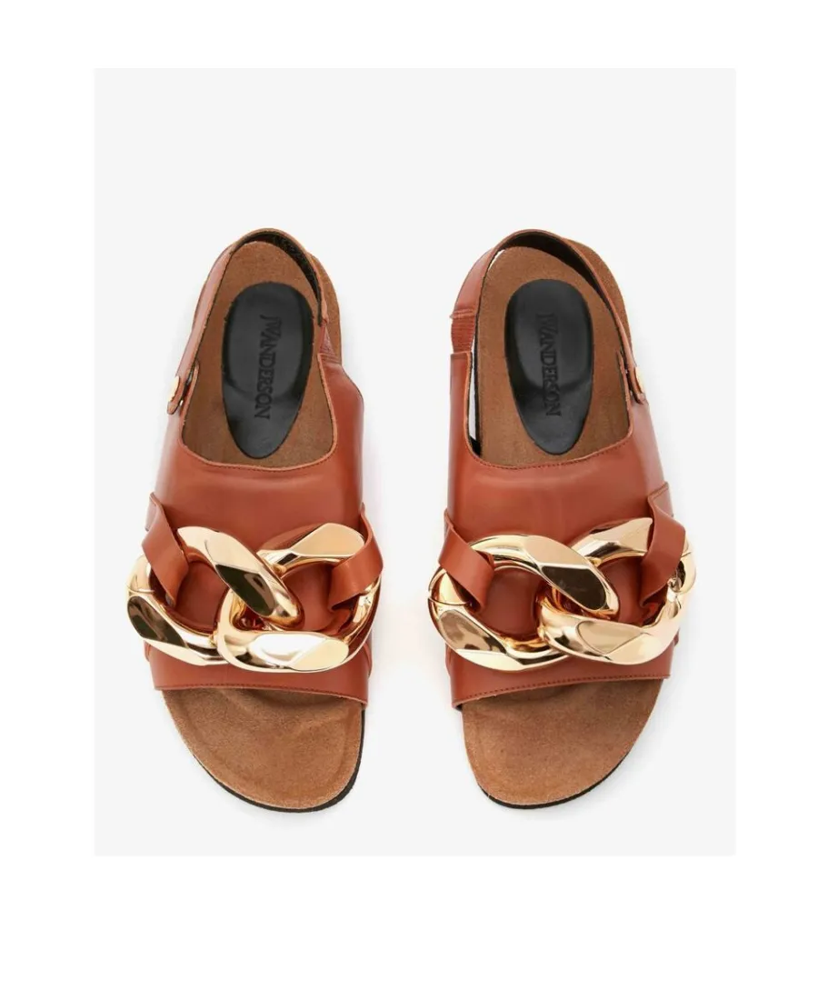 Chain-Link Open Toe Sandals
