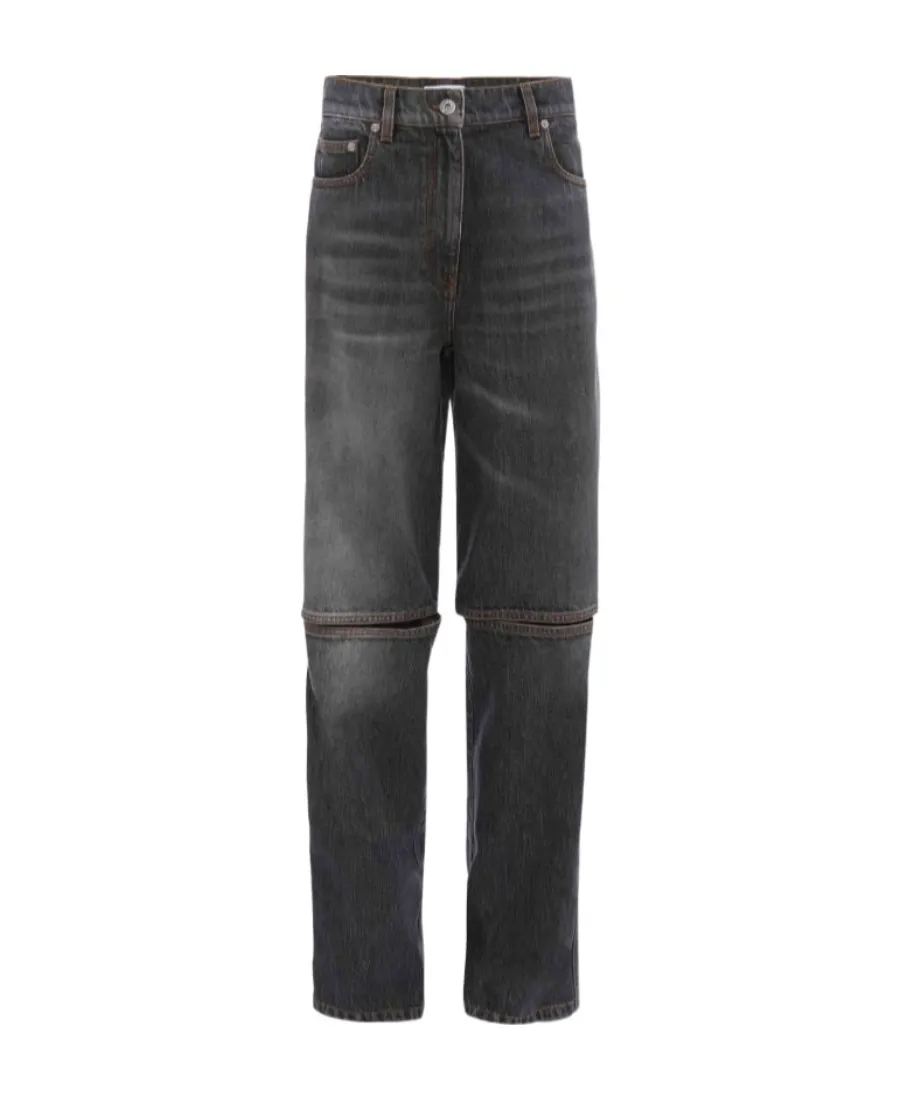 Cut-Out Detailed Denim Jeans