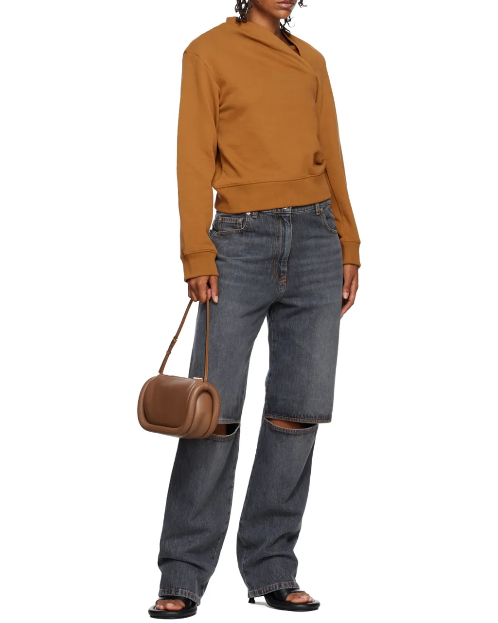Cut-Out Detailed Denim Jeans