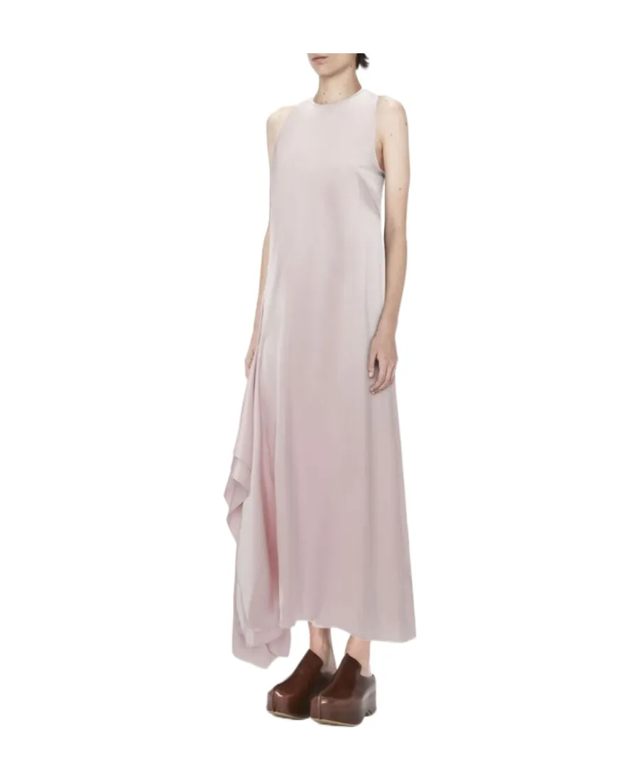 Sleeveless Draped Midi Dress