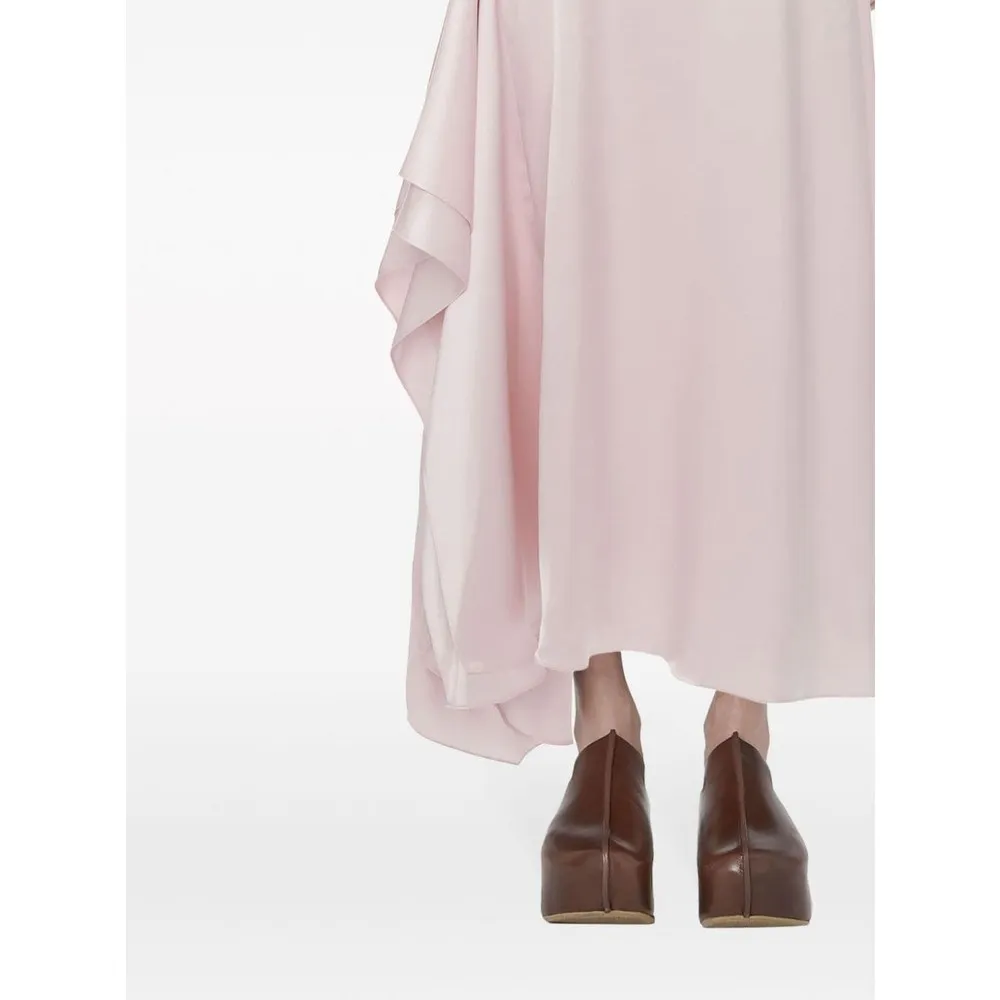 Sleeveless Draped Midi Dress