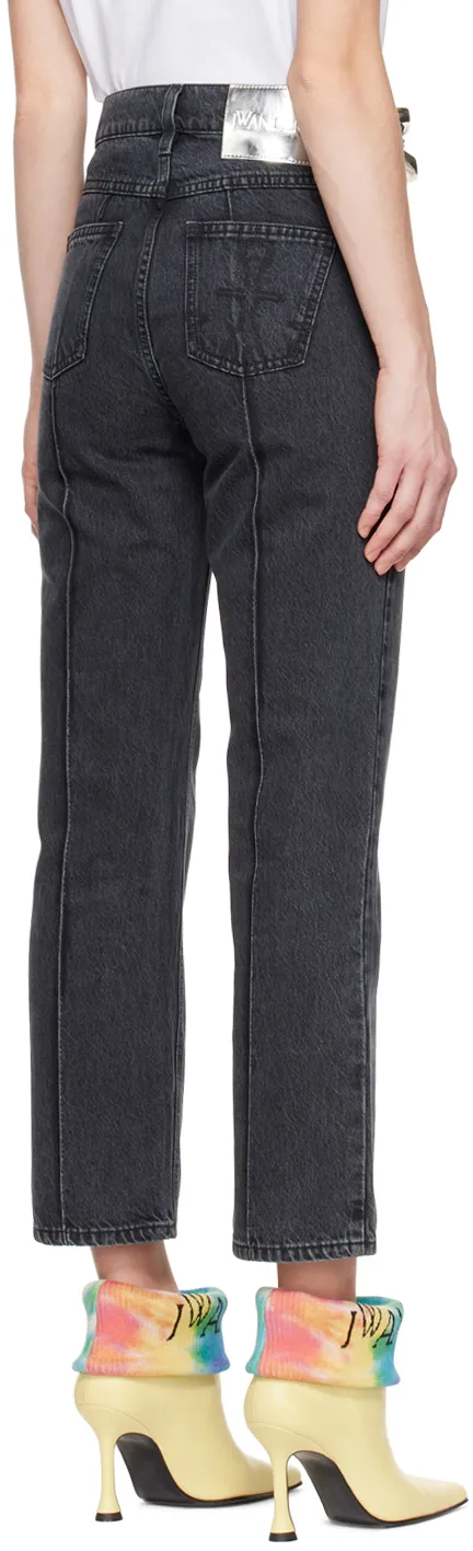 Chain-Linked Straight Leg Jeans