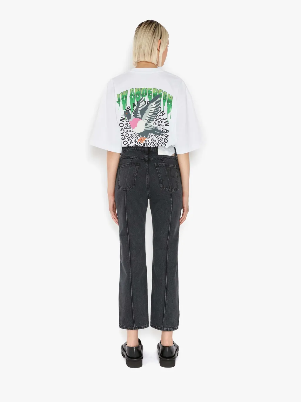 Chain-Linked Straight Leg Jeans