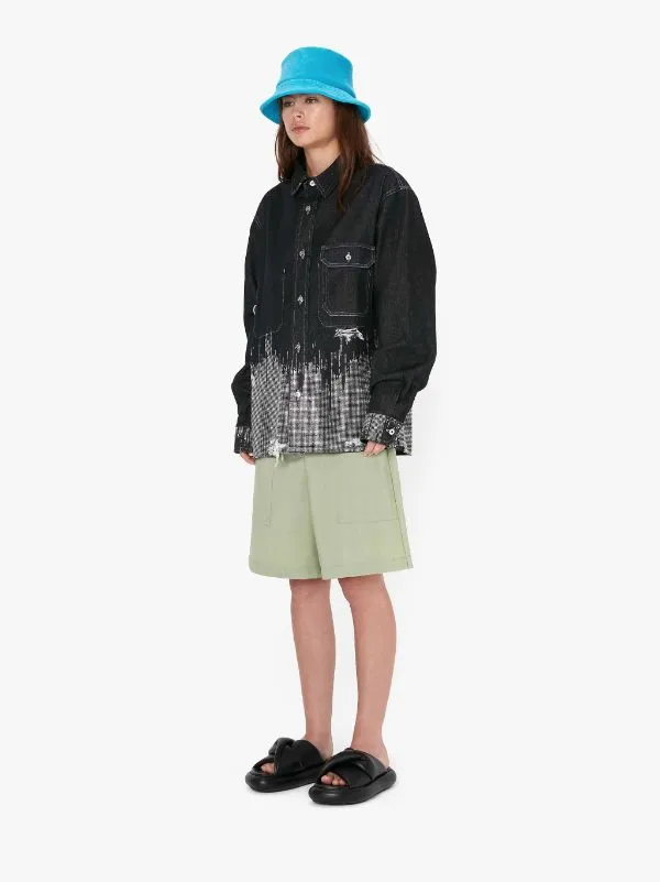 Studded Collared Button-Up Jacket