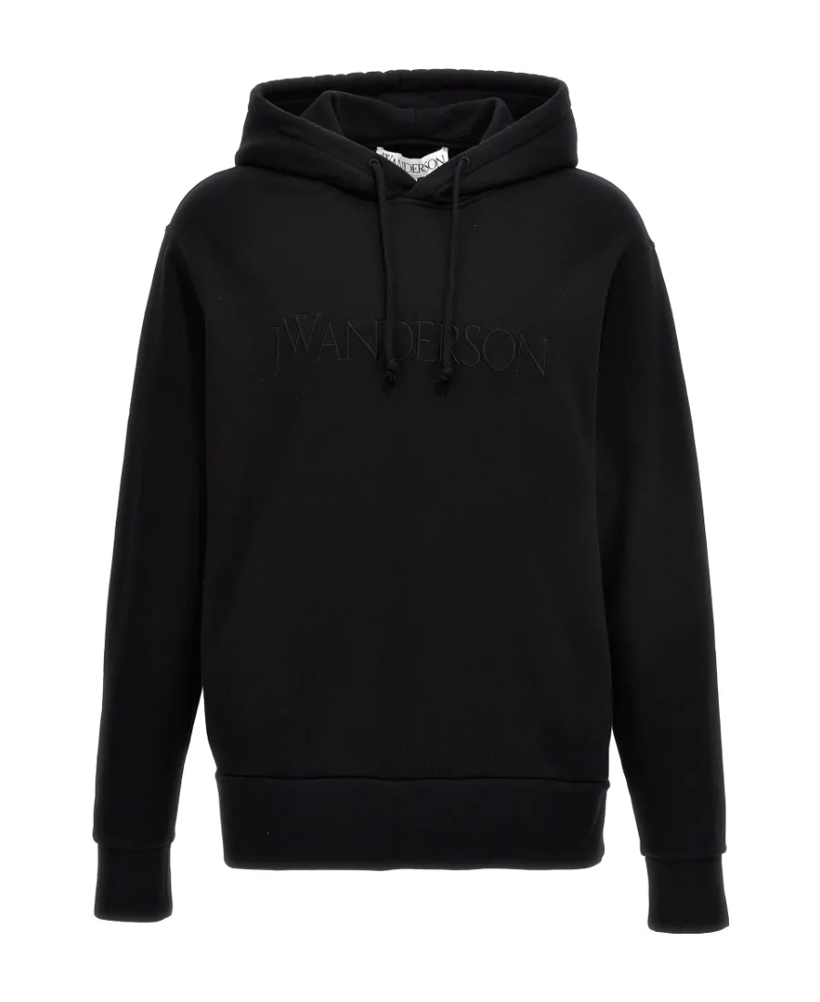 Logo Embroidered Drawstring Hoodie