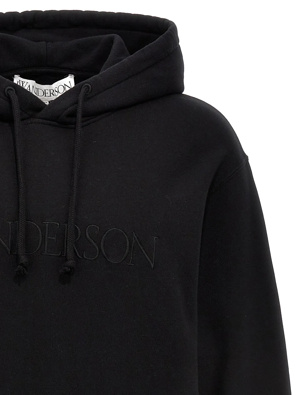 Logo Embroidered Drawstring Hoodie