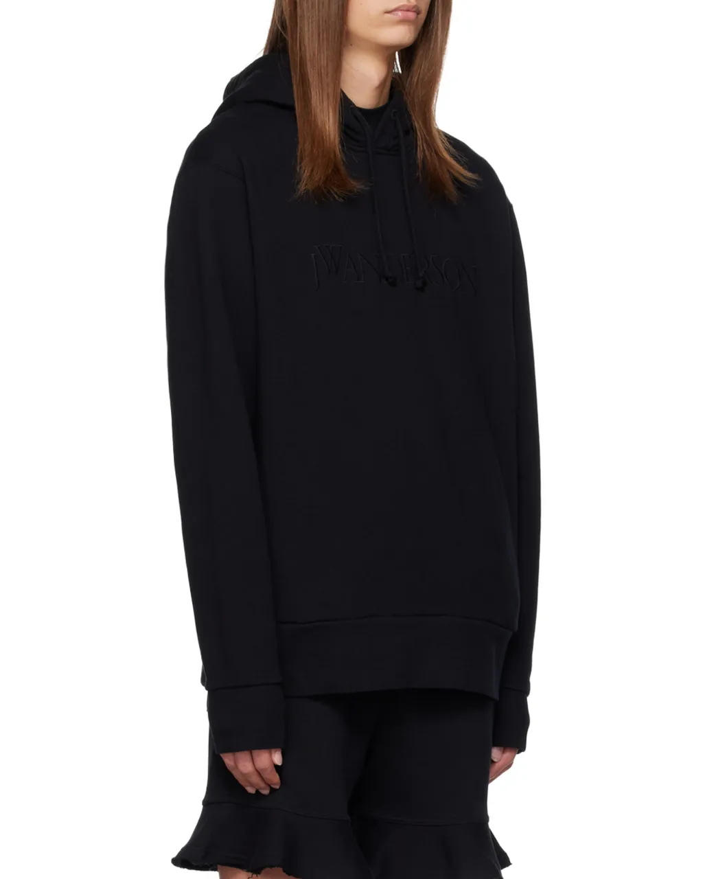 Logo Embroidered Drawstring Hoodie