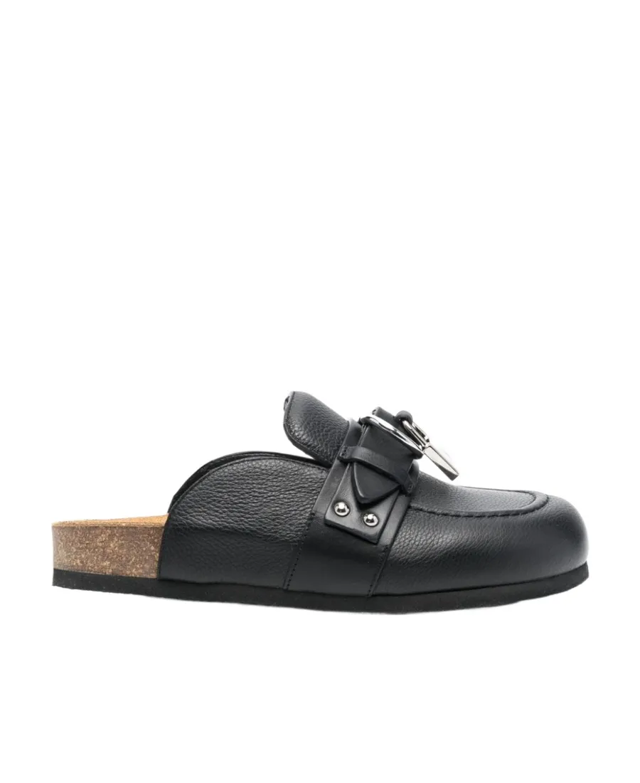 Buckle Detailed Slip-On Mules