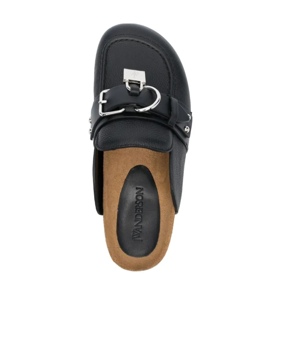 Buckle Detailed Slip-On Mules