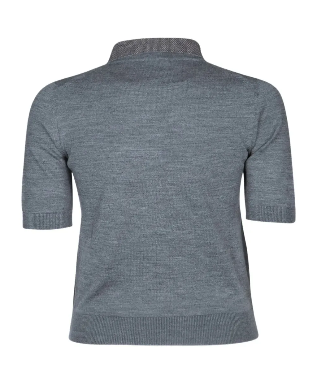 Short-Sleeve Polo Top