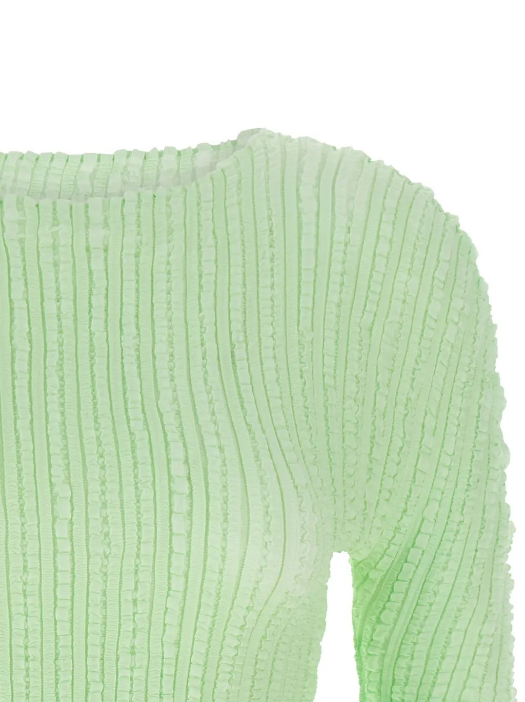 Boat Neck Pleated Jumper