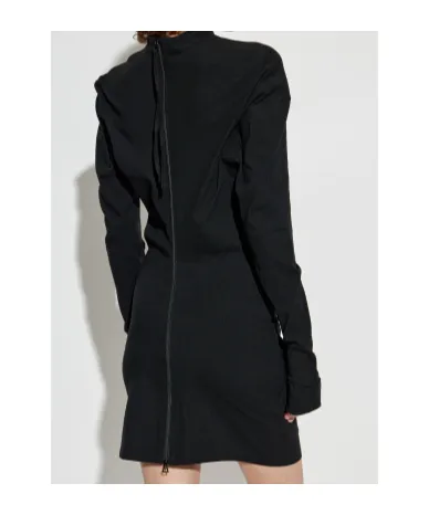 Button-Front Pocket Mini Dress