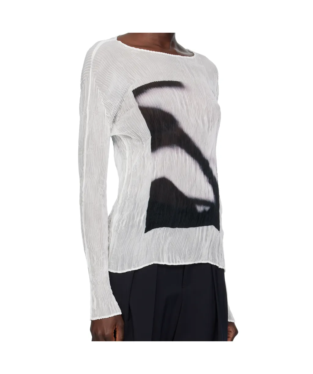 May Shadow Study Chiffon Twist T-Shirt