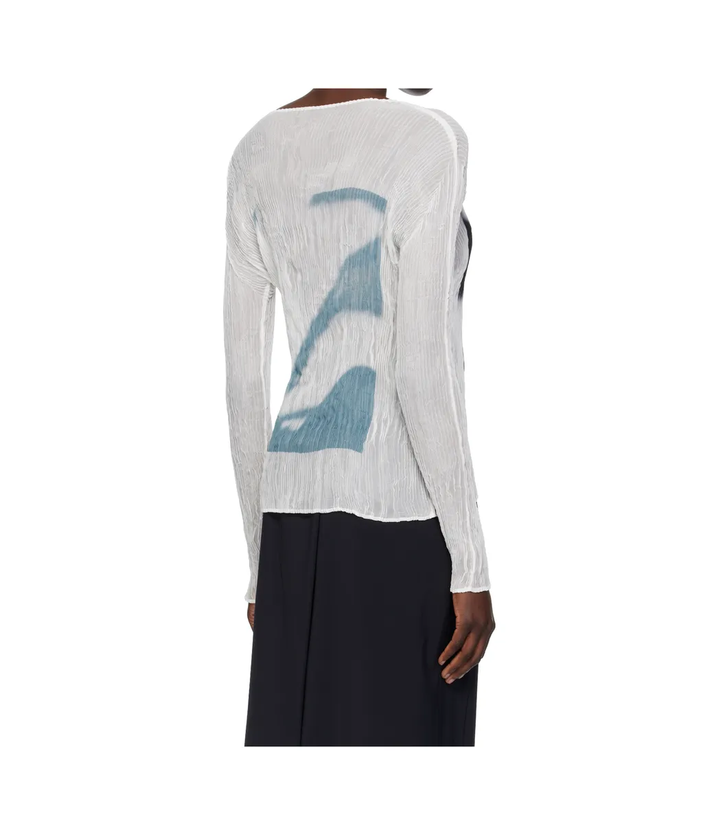 May Shadow Study Chiffon Twist T-Shirt