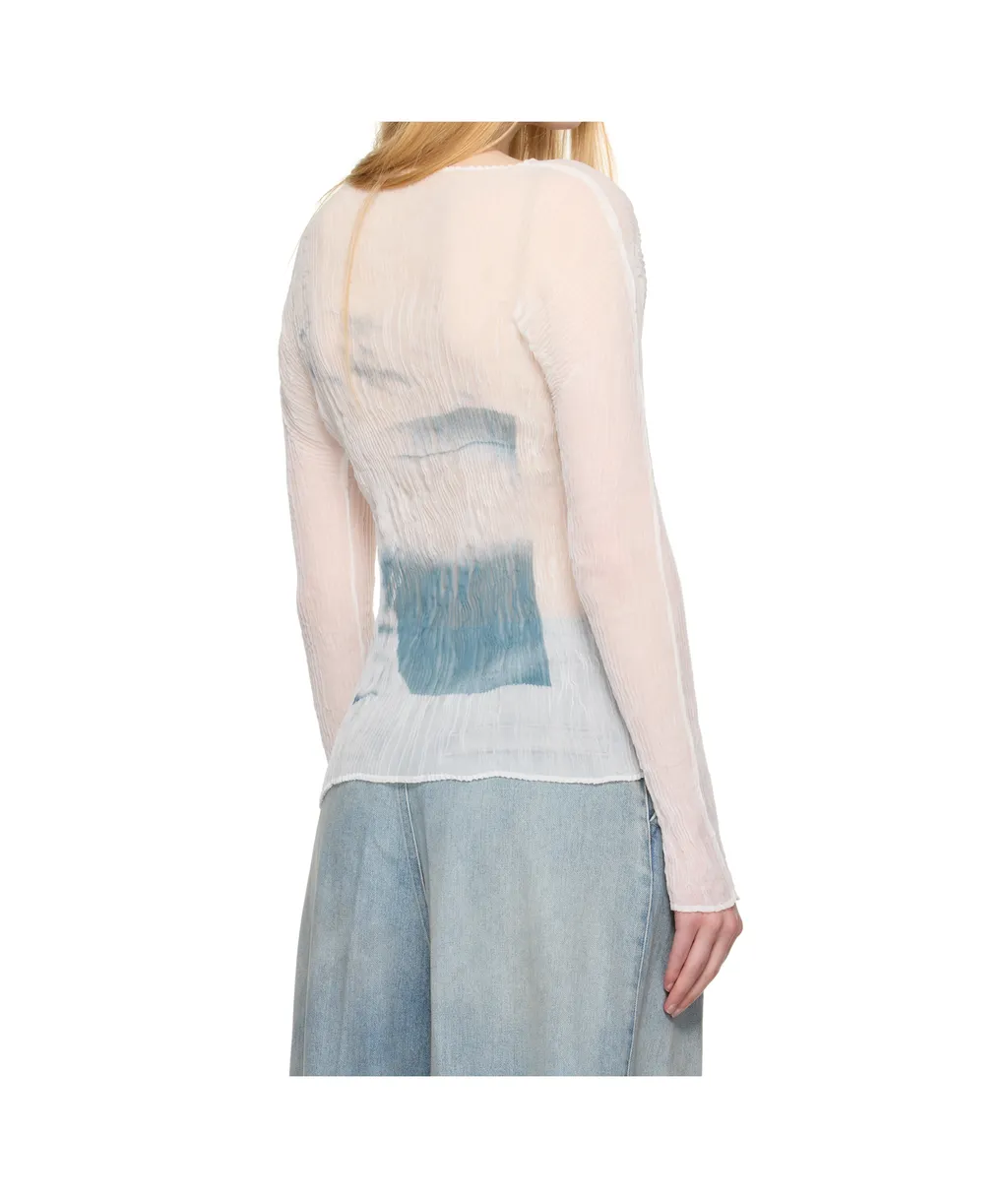 May Shadow Study Chiffon Twist Shirt