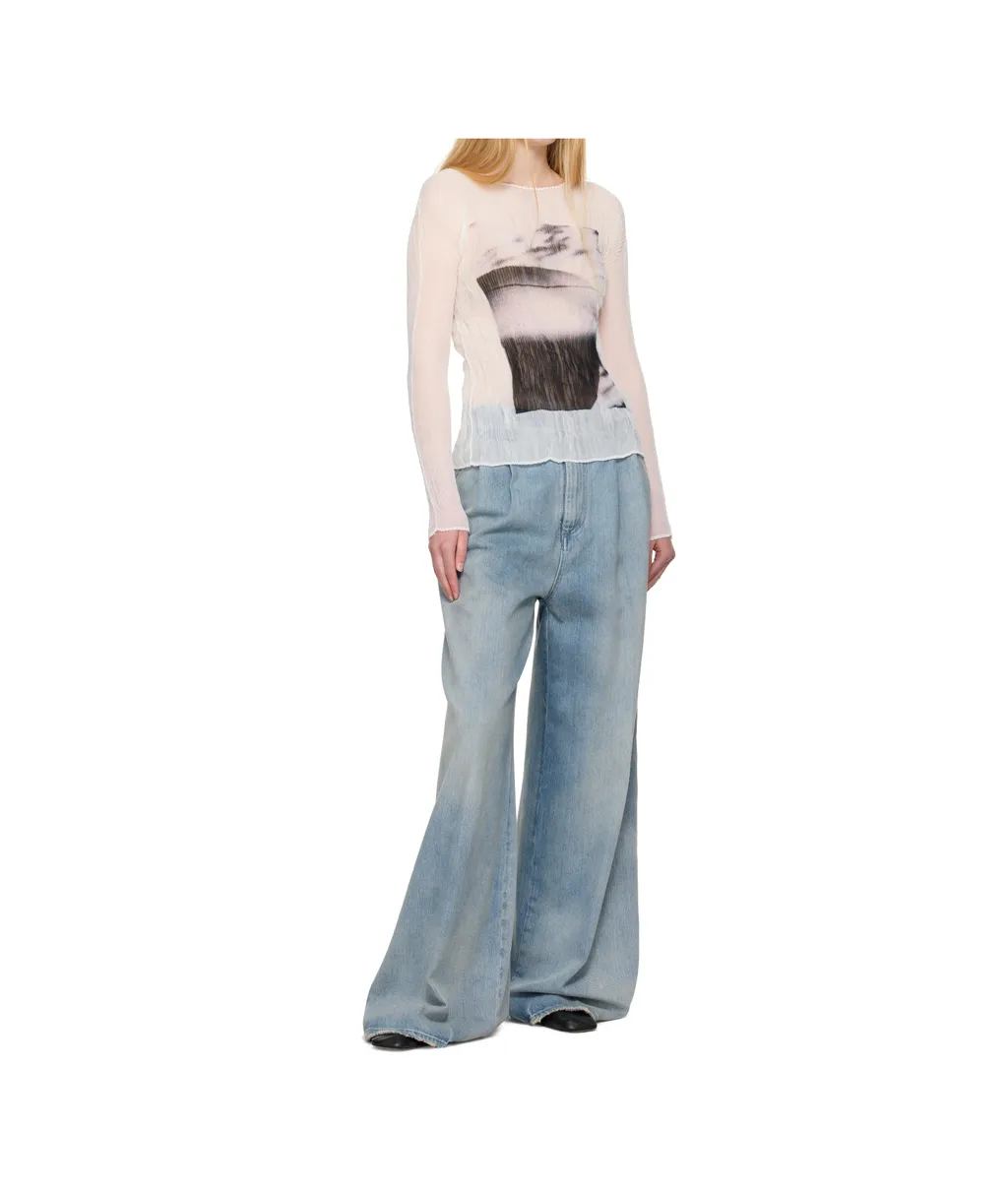 May Shadow Study Chiffon Twist Shirt