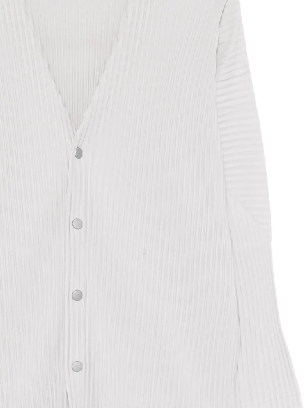 Pleated Buttoned Cardigan