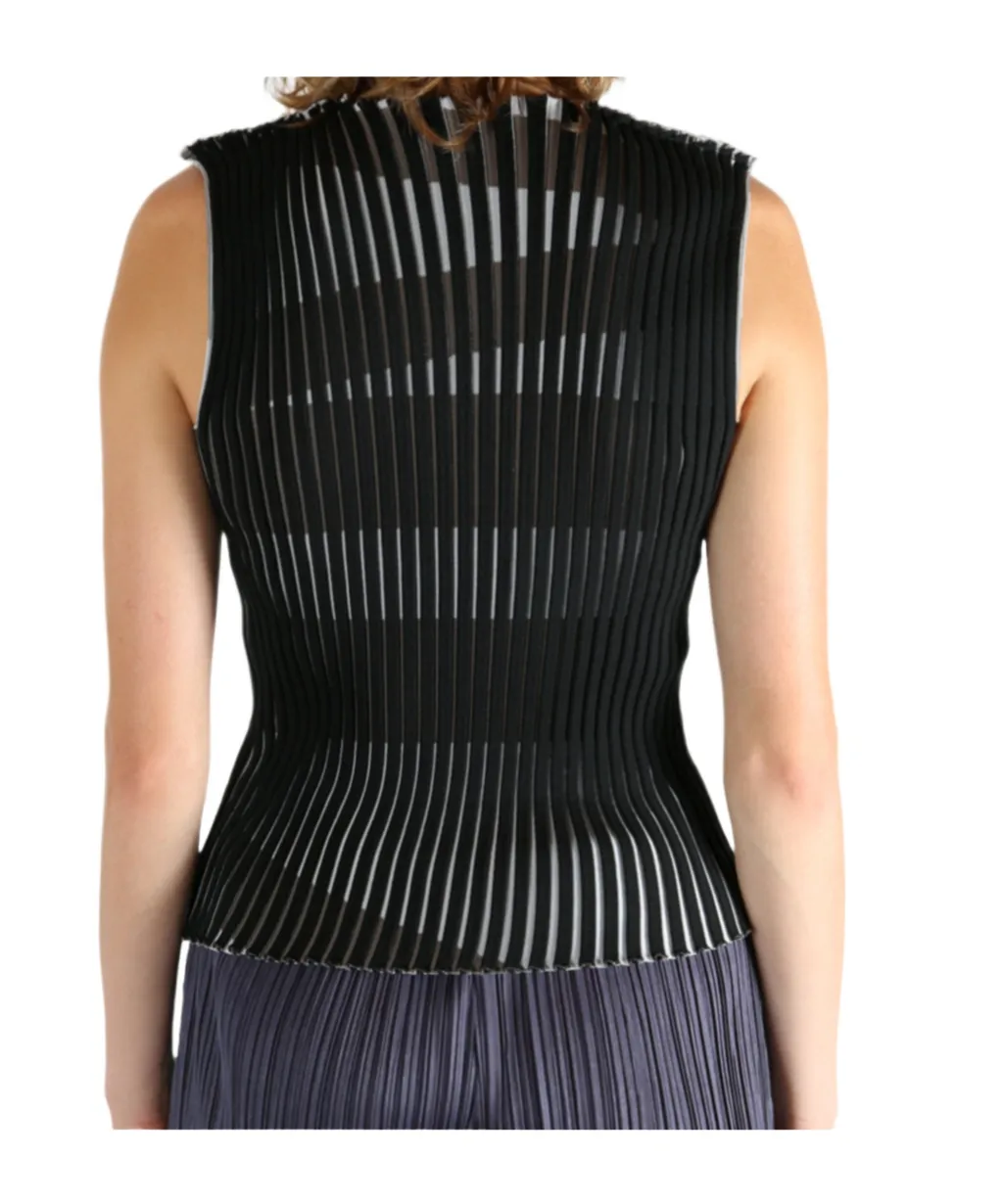 Pleated Crewneck Top