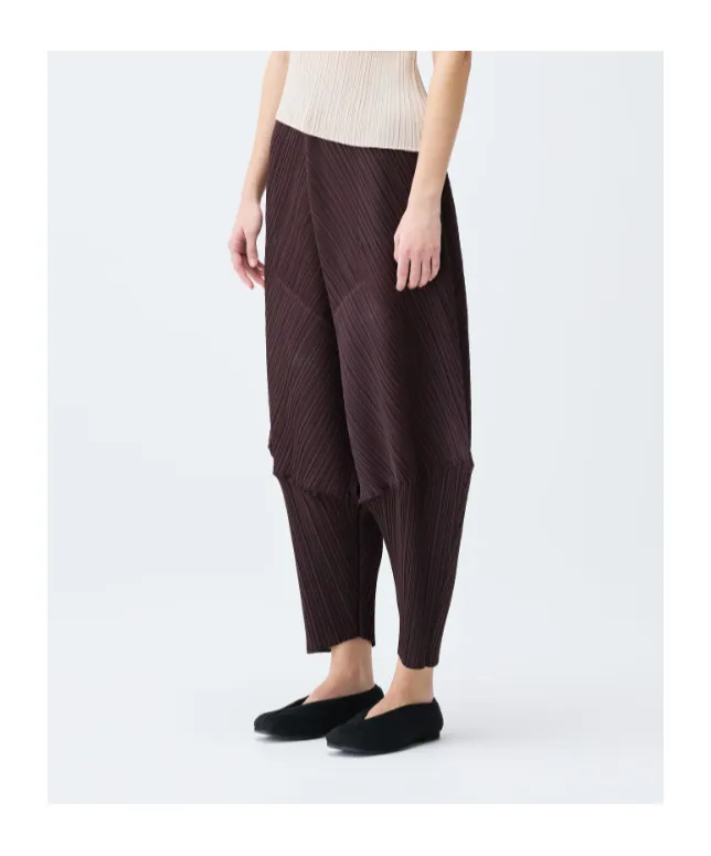 Pleated Panelled Trousers