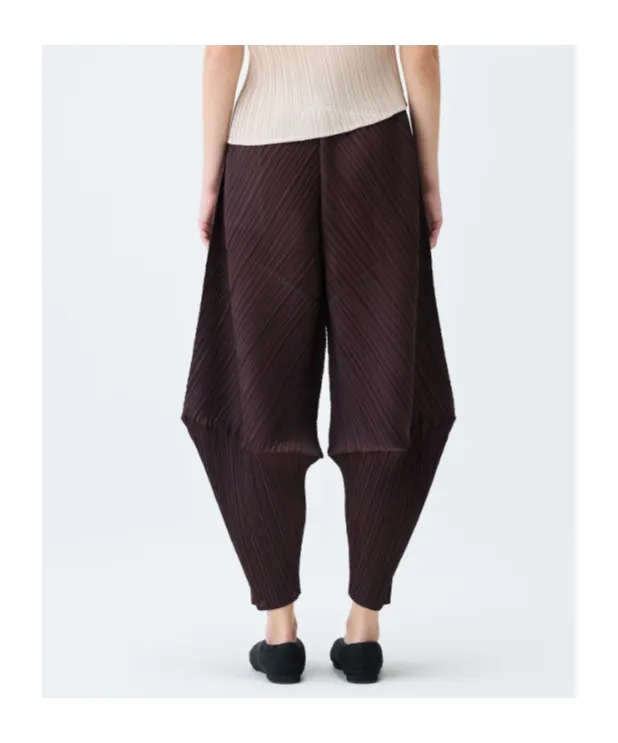 Pleated Panelled Trousers